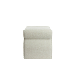 Poef NAFYA bouclé crème 60x46x46cm