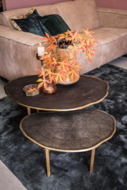 Haley Brass Gold Iron sidetable L