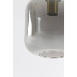 Hanglamp Ø16x26 cm LEKAR antiek brons +smoke glas