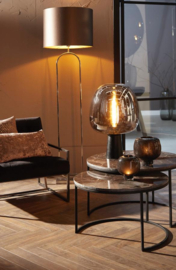 Salontafel Alfio marmer bruin + zwart