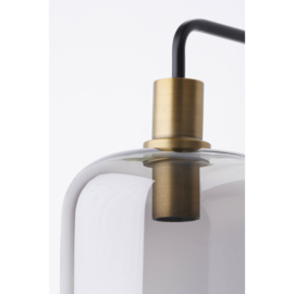 Wandlamp 32x16x57 cm LEKAR antiek brons+smoke glas
