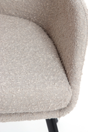 Eetkamerstoel Leone bouclé taupe