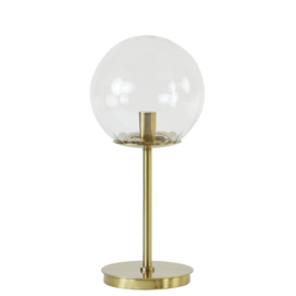 Tafellamp E14 Ø20x43 cm MAGDALA glas helder+goud