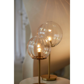 Tafellamp E14 Ø20x43 cm MAGDALA glas helder+goud
