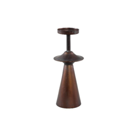 Azino Copper metal candleholder cone shape round