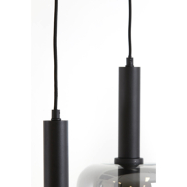 Hanglamp 5Lamps LEKAR  zwart/smoke glass