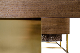 Archi Side Table  Brushed Gold