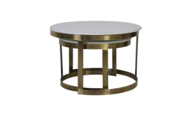 Salontafel  PERLATO marmer wit s/2