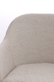 Eetkamerstoel Leone bouclé taupe