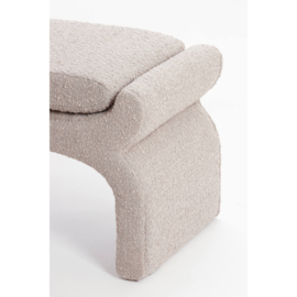 Poef NAFYA bouclé taupe 60x46x46cm