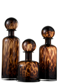 Fles & Stop Spikkel Decoratief Glas Bruin/Zwart small
