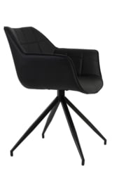 Eetkamerstoel JAIMY velvet zwart  / zwart