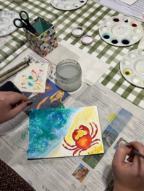Wenskaarten met ecoline en acrylinkt 10 juli 2025