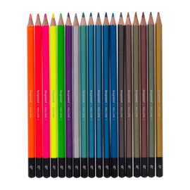 Koker kleurpotloden neon + metallic