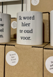 Keramieken tas "Te oud voor"