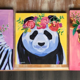 KERST "Partydieren, schilderij op doek" Vrijdag  2 januari 8 - 13 jaar
