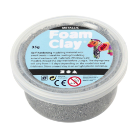 Foam Clay metallic zilver