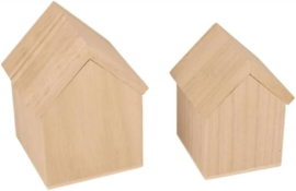 Houten huisjes met magnetisch dak