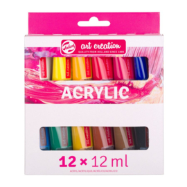 Set Acrylverf 12 kleuren