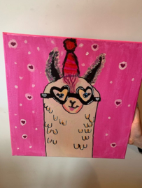 KERST "Partydieren, schilderij op doek" Vrijdag  2 januari 8 - 13 jaar