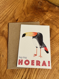 Wenskaart Hoera Toekan