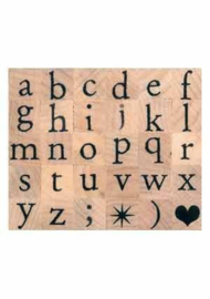 Stempelset alfabet kleine letters