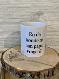 Keramieken tas "Papa vragen"