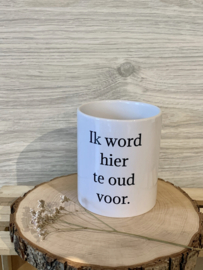 Keramieken tas "Te oud voor"