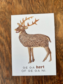 Wenskaart Hert gaan