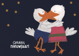 Nieuwjaarsbrief A5 Omarmende Vogels