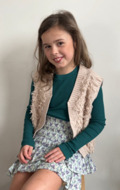 Ammehoela gilet vest voor meisje van 8 / 10 jaar met maat 128 / 140