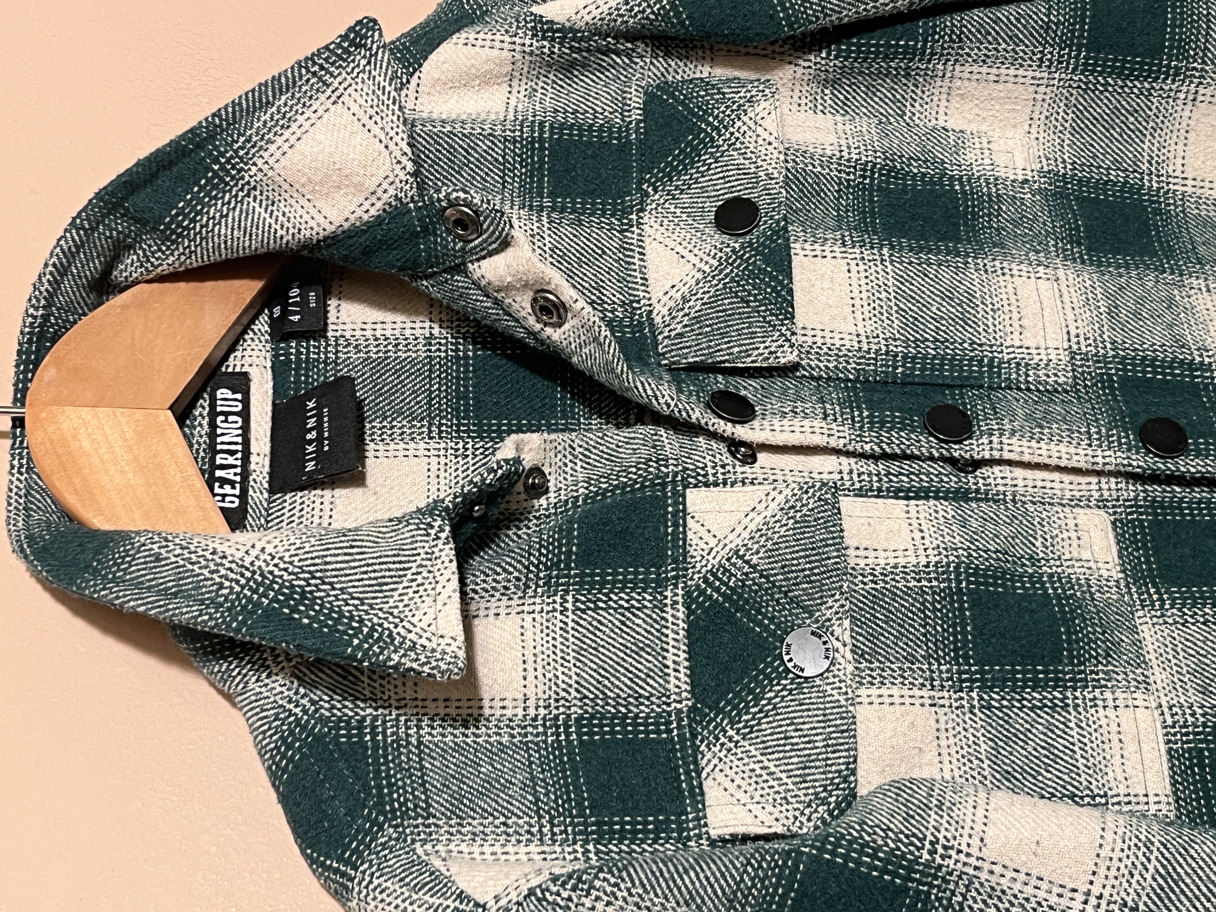 Nik&Nik overhemd longsleeve voor jongen van 4 jaar met maat 104