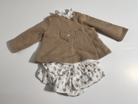 Mayoral trui met bijpassend broekje voor meisje van 6 / 9 maanden met maat 68 / 74
