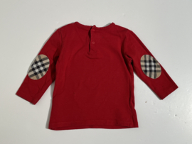 Burberry longsleeve voor jongen of meisje van 9 maanden met maat 74