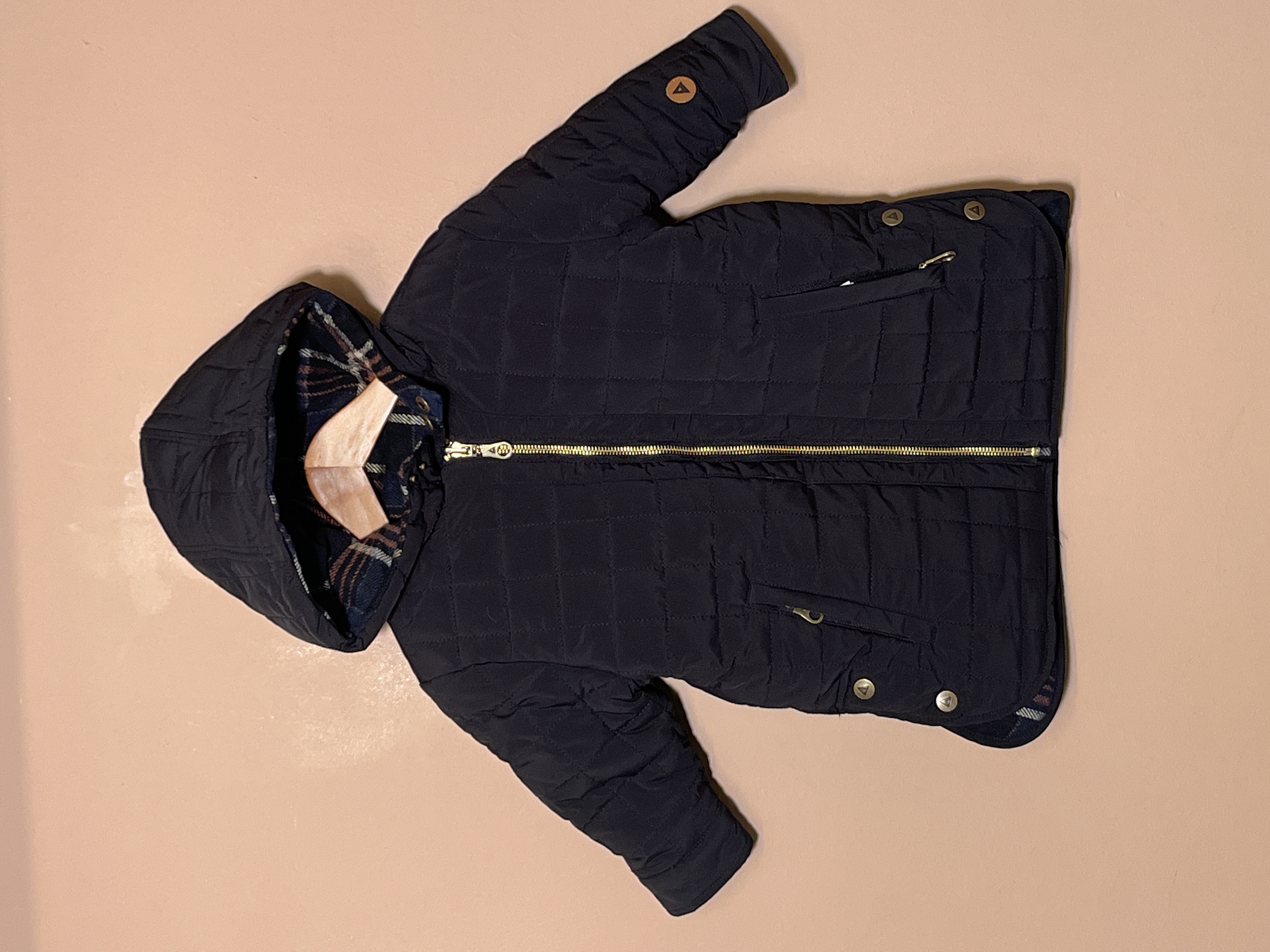 Ammehoela reversible winterjas voor jongen of meisje van 1/2 jaar met maat 80 / 86 / 92