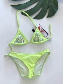 Claesens bikini neon geel voor meisje van 2 jaar met maat 92