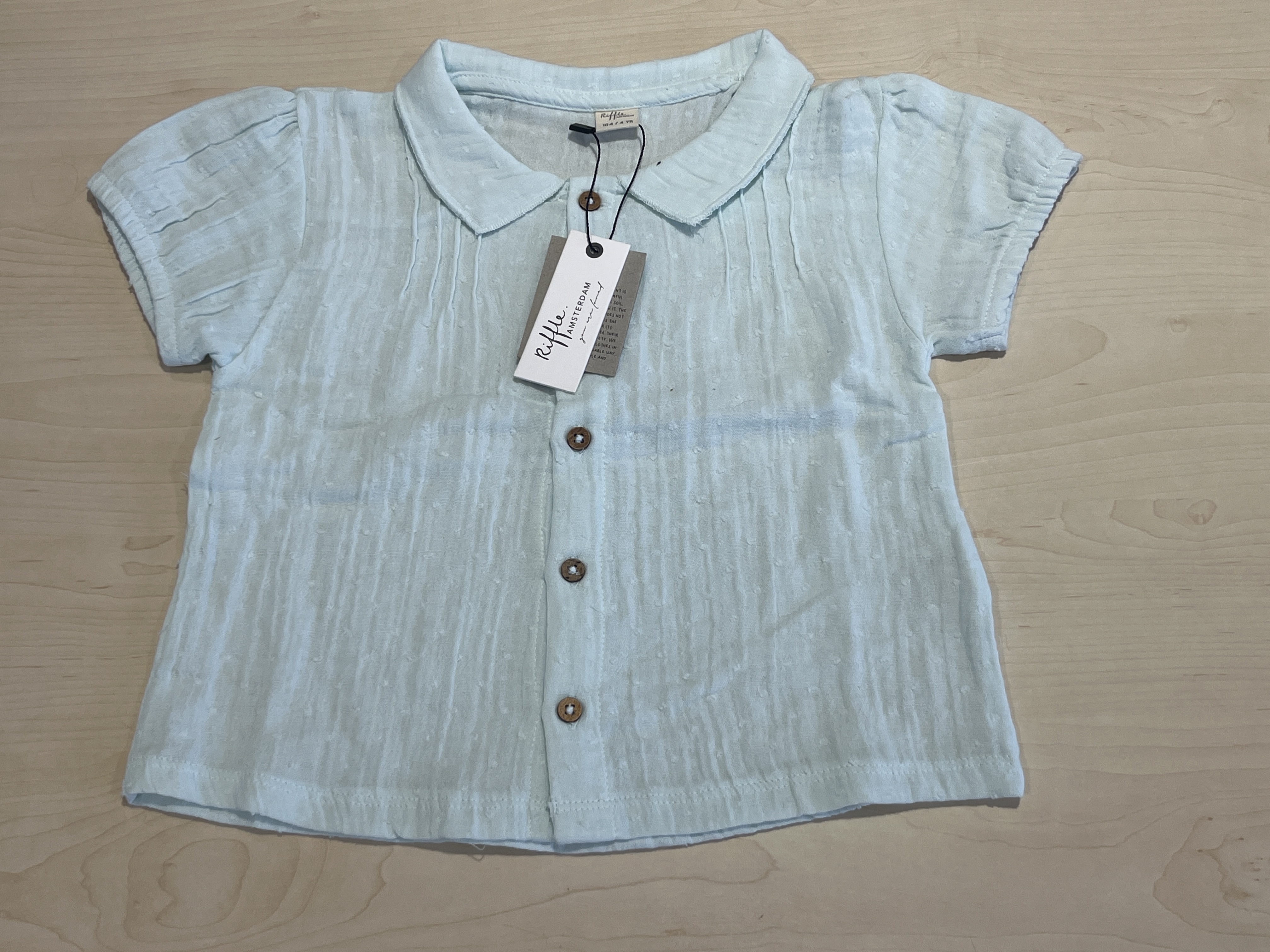 Riffle blouse voor meisje van 5 jaar met maat  110