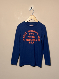 Petrol longsleeve voor jongen van 8 jaar met maat 128