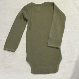 Mikk - Line wool bamboe romper voor jongen of meisje van 12 maanden met maat 80