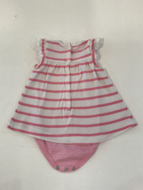 Petit Bateau jurkje met romper eraan voor meisje van 1 / 3 maanden met maat 54 cm
