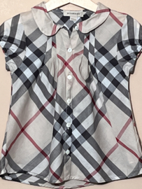 Burberry blouse met korte mouwen voor meisje van 4 jaar met maat 104