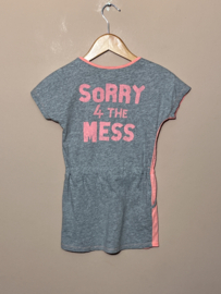 Sorry 4 the mess jurk voor meisje van 4 jaar met maat 104