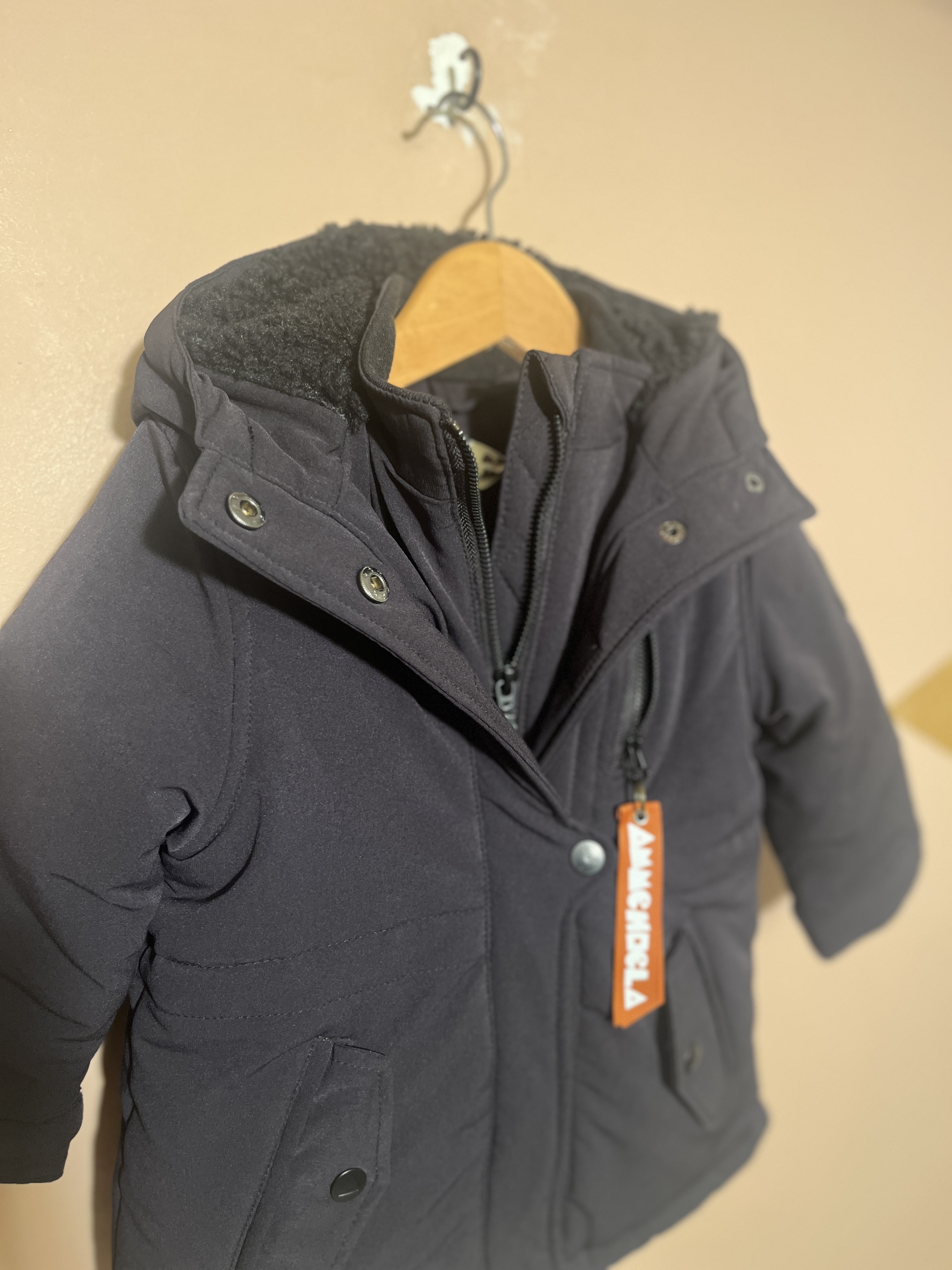 Ammehoela winterjas voor jongen van 1 / 2 jaar met maat 80 / 86 / 92