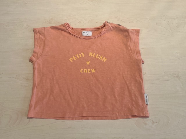 Petit Blush t-shirtje voor meisje van 2 jaar met maat 92