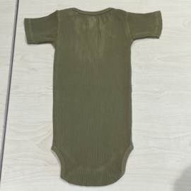 Mikk - Line wool bamboe romper voor jongen of meisje van 12 maanden met maat 80