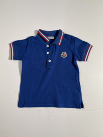 Moncler polo met logo applicatie voor jongen van 9 / 12 maanden met maat 74 / 80