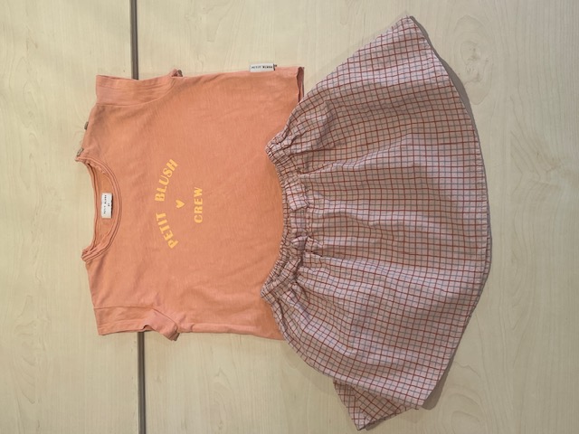 Petit Blush t-shirtje voor meisje van 2 jaar met maat 92