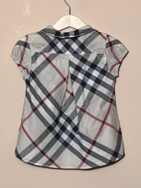 Burberry blouse met korte mouwen voor meisje van 4 jaar met maat 104