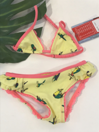 Claesens bikini geel met papegaaien voor meisje van 2 jaar met maat 92