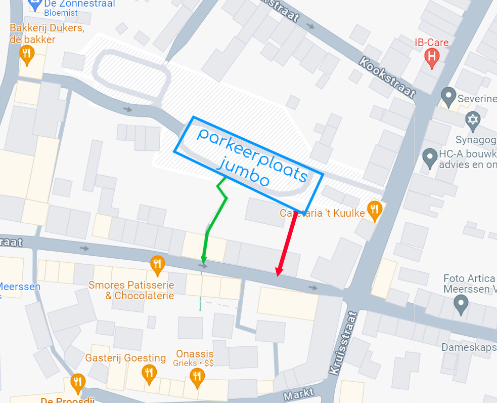 loop route vanaf parkeerplaats
